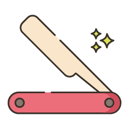 (Konturen sauber machen mit Messer)